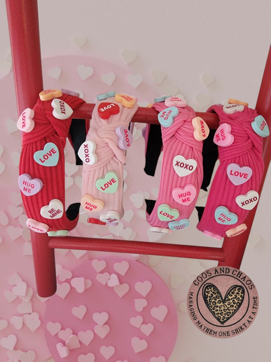 Conversational Heart Headbands