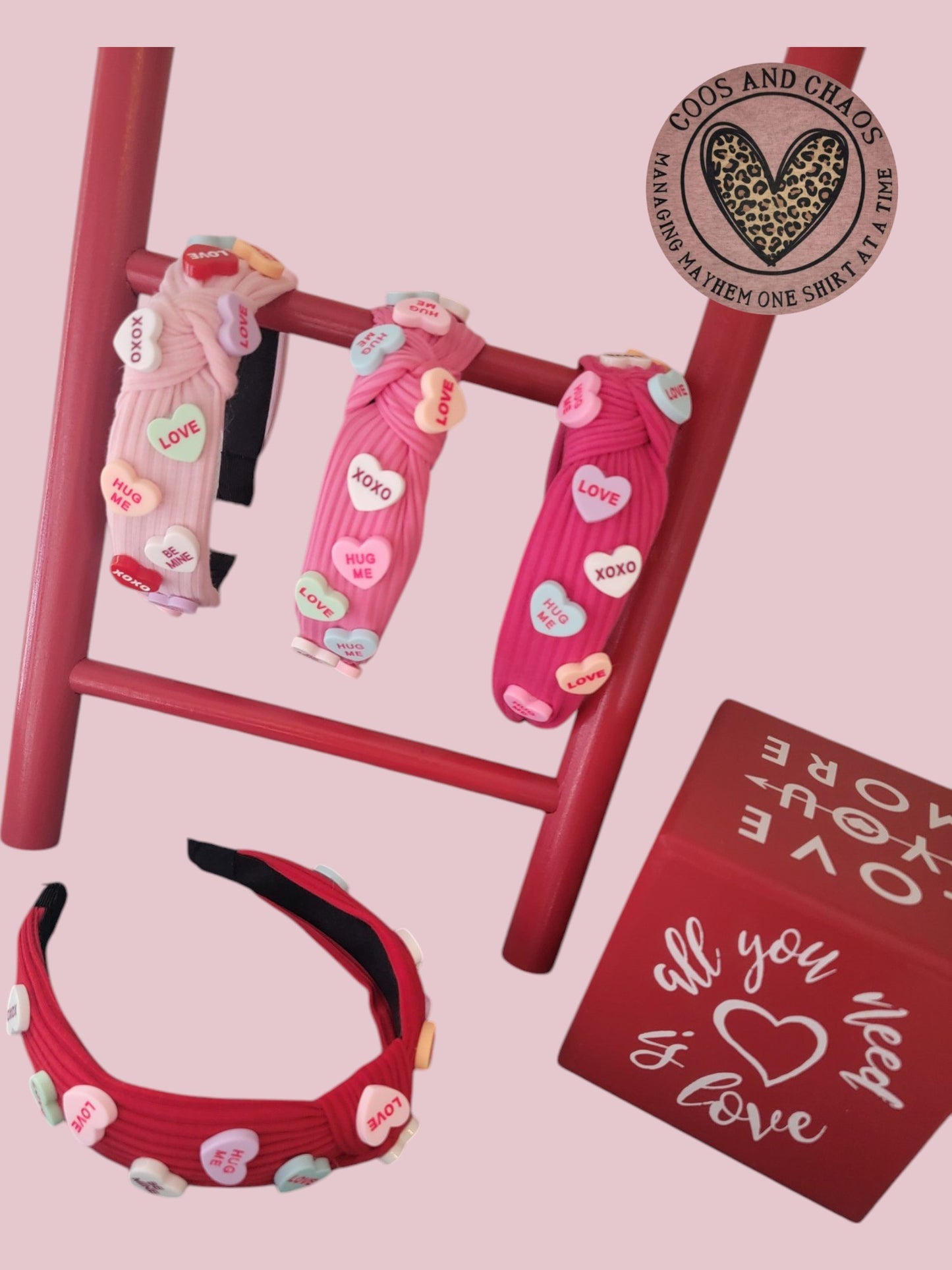 Conversational Heart Headbands