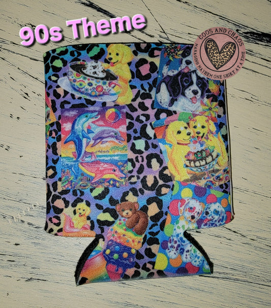 Lisa Frank 90s Themed Koozie