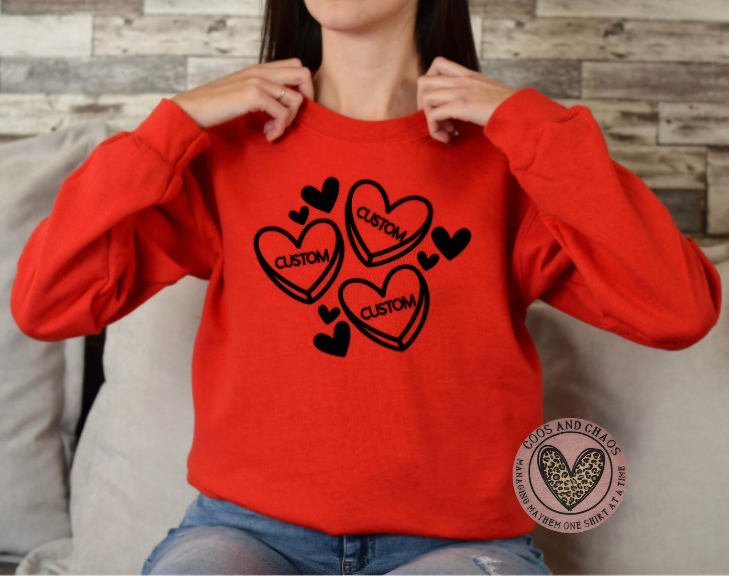 Custom Conversational Heart Tee/Crewneck/Hoodie