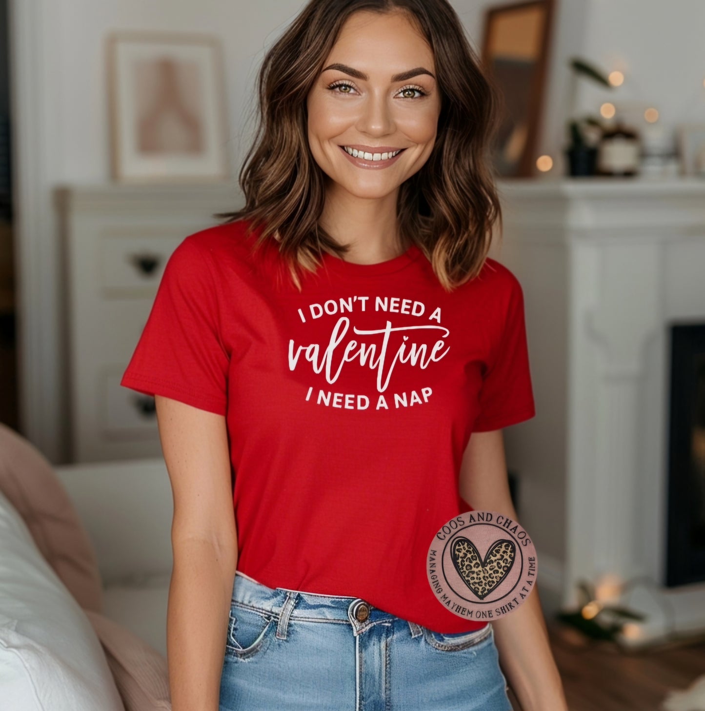 Reg/Glitter V-day Nap Tee