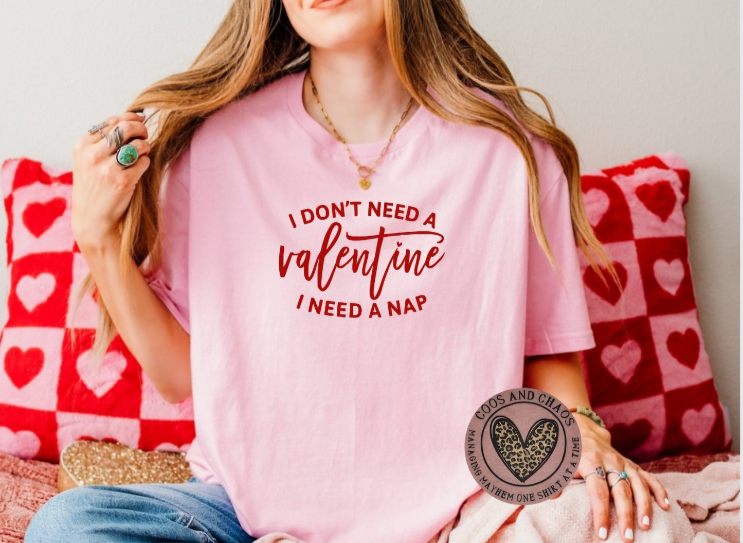 Reg/Glitter V-day Nap Tee