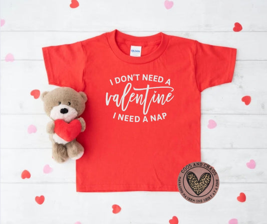 Reg/Glitter/Unisex Toddler/Youth V-Day Nap Tee