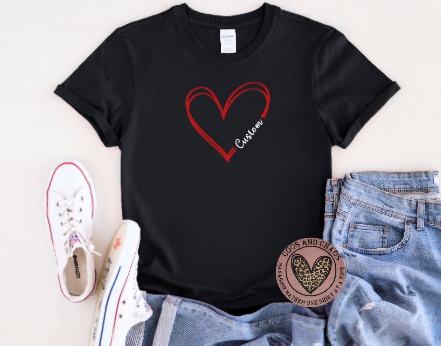 CUSTOM Heart Tee/Crew/Hoodie