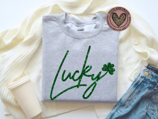 Lucky Clover Tee/Crewneck