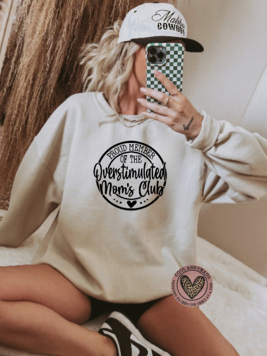 Overstimulated Mama-Crewneck