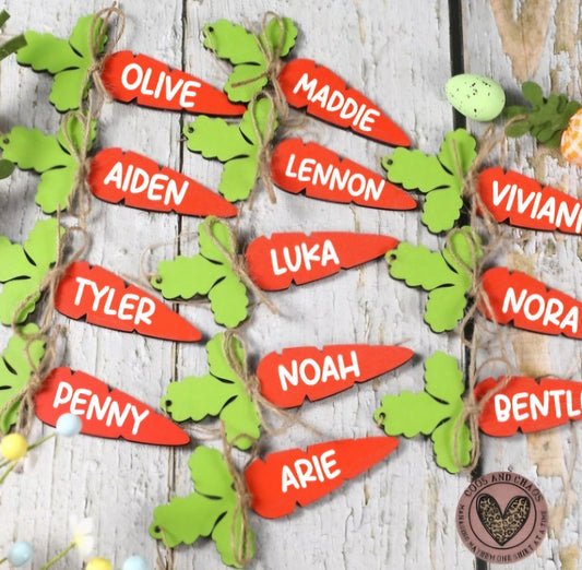 Easter Basket Tags-Personalized Carrot