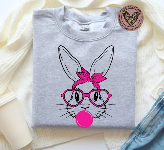 Bubblegum Bunny Crewneck-Basic or Bleached