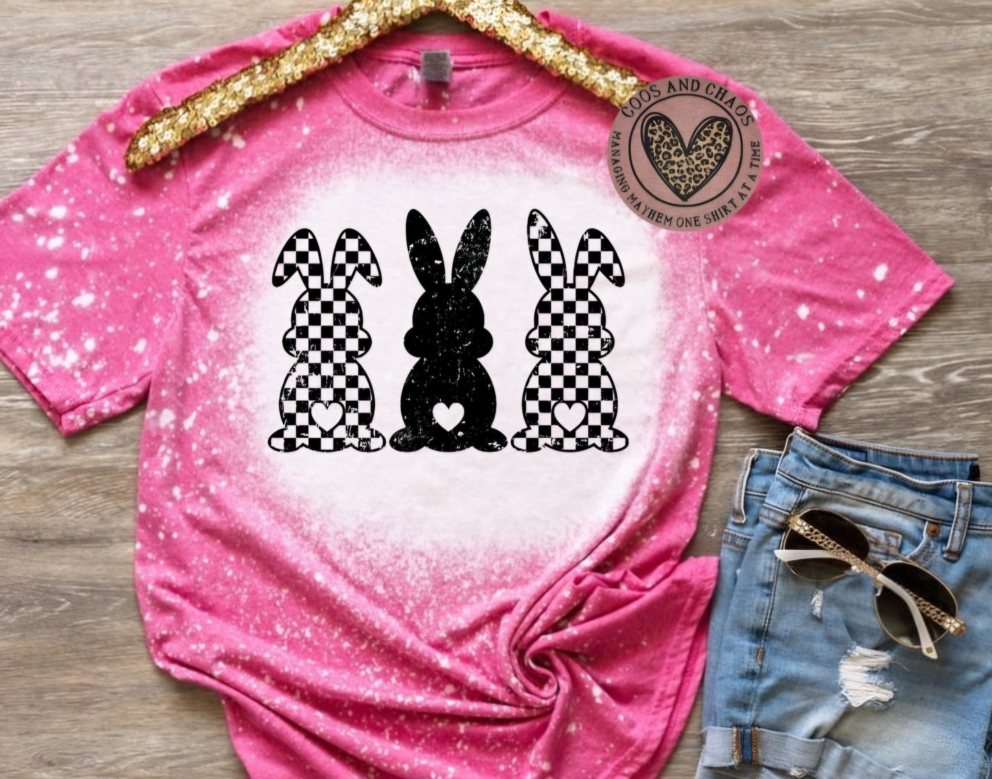 Distressed Bunnies-Tee