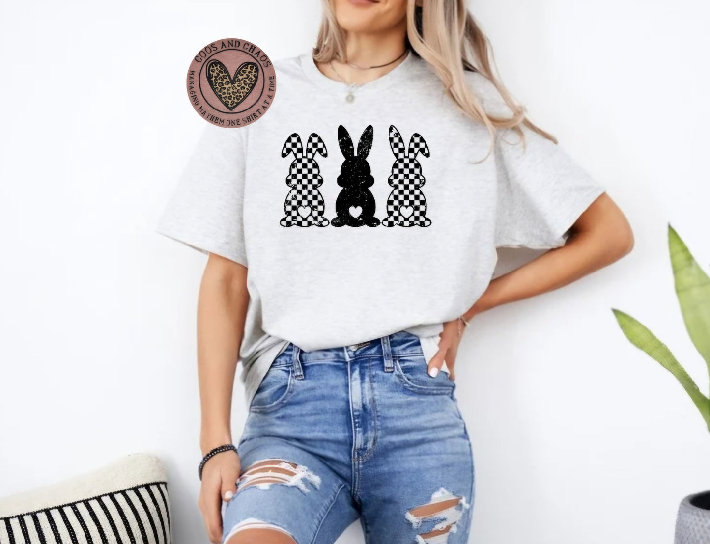 Distressed Bunnies-Tee