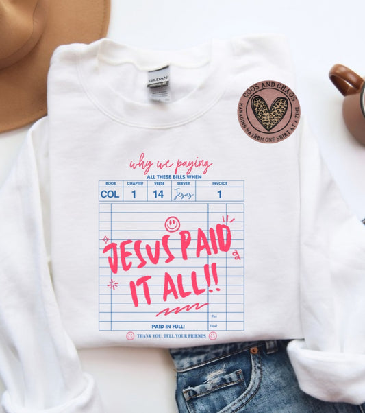 Jesus Receipt-Crewneck